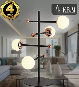 Настольная лампа декоративная Natali Kovaltseva LOFT LED LED LAMPS 81344/1T GOLD BLACK