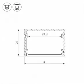 Профиль накладной Arlight SL-LINE 046962