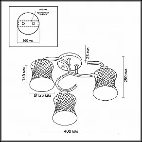 Люстра на штанге Odeon Light Mara 2439/3C