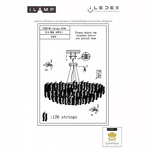 Подвесная люстра iLamp Savage 8006-D800 GD