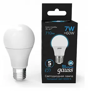 Лампа светодиодная Gauss  E27 7Вт 6500K 102502307