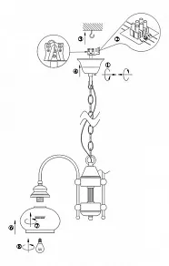 Подвесная люстра Globo Nostalgika 6900-5