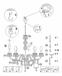 Подвесная люстра Globo Cuimbra I 63116-6