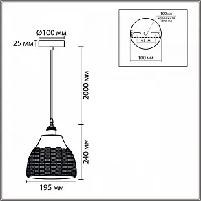 Подвесной светильник Lumion CANESTRA 8350/1A