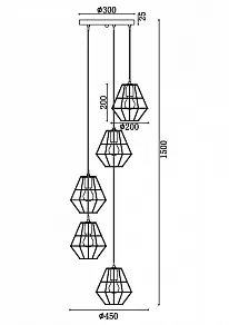 Подвесная люстра Freya Otis FR4001PL-05CH