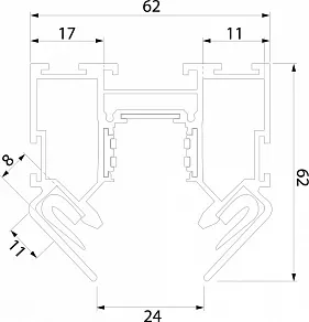 Трек встраиваемый Elektrostandard Slim Magnetic 85123/00