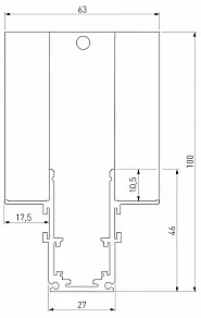 Соединитель угловой внутренний для треков встраиваемых Elektrostandard Slim Magnetic a067507