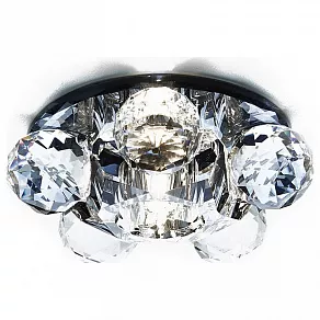 Встраиваемый светильник Ambrella Crystal 8 D1055 BK/CL
