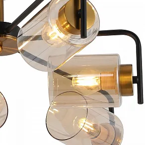 Люстра на штанге ILLUMICO  IL8248-6COU-79 BK GD