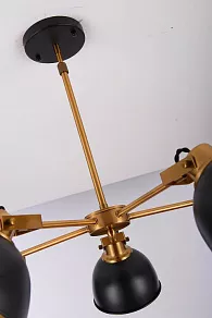 Люстра на штанге LUMINA DECO Belmonti LDP D017-5 BK