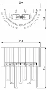 Накладной светильник Eurosvet Amantea 10122/2 хром/прозрачный хрусталь Strotskis (10106/2)