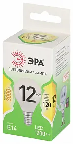 Лампа светодиодная Эра Green Line E14 12Вт 3000K LED P45-12W-830-E14 GL