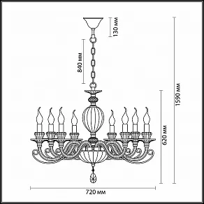 Подвесная люстра Odeon Light Siena 3929/8
