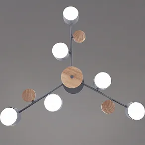 Люстра на штанге Reluce  03758-0.3-06 GREY+WOOD GX53