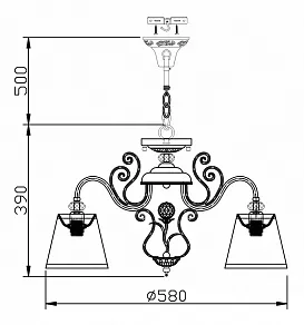 Подвесная люстра Maytoni Vintage ARM420-03-G