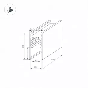 Трек накладной Arlight MAG-ORIENT 033633