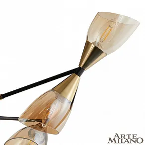 Люстра на штанге Arte Milano Neapolis-76708 276708/12 BK/GD
