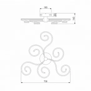 Потолочная люстра Eurosvet Friori 90149/3 белый/черный