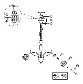 Подвесная люстра Globo Aila 56568-3H