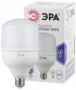 Лампа светодиодная Эра Стандарт E27 40Вт 6500K LED POWER T120-40W-6500-E27