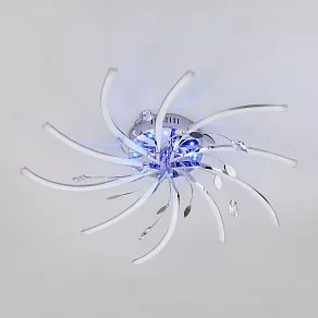 Потолочная люстра Eurosvet Windmill 90125/10 хром 97,5W