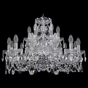 Подвесная люстра Bohemia Ivele Crystal 1402 1402/12+6/240/Ni