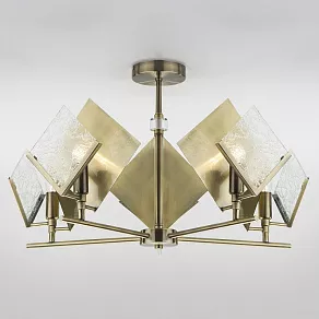 Подвесная люстра Eurosvet Rombo 60110/5 античная бронза