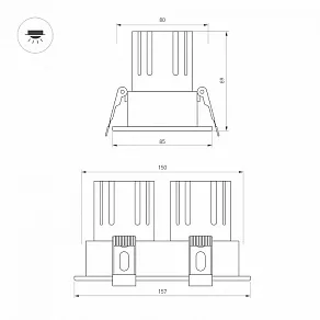 Встраиваемый светильник Arlight MS-FLOW 060936