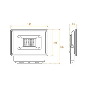 Настенно-потолочный прожектор Wolta WFL-30W WFL-30W/06