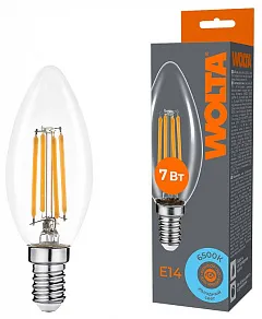 Лампа светодиодная Wolta  E14 7Вт 6500K WF-C35-7W6KE14