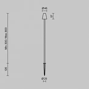 Наземный низкий светильник Maytoni Outdoor Cane O504FL-L1B3K1