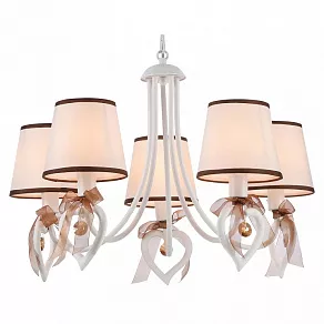 Подвесная люстра Eurosvet 60066 60066/5 белый/коричневый