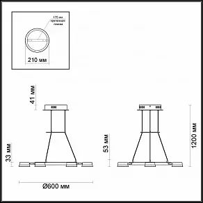 Подвесная люстра Odeon Light Wengelina 3537/6LA