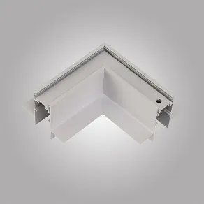 Соединитель угловой внешний для треков встраиваемых AM-Group  MAGNET AM402 LL-20С90° горизонтальный WH