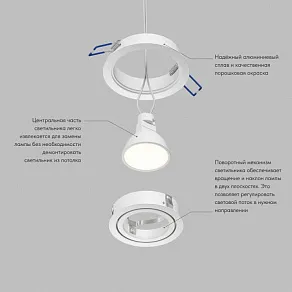 Встраиваемый светильник Denkirs Prime DK-DH2020-WH