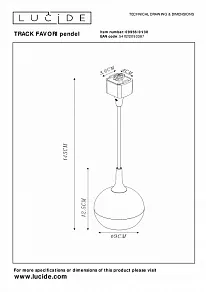 Подвесной светильник Lucide Track Favori Pendel 09956/01/30