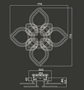 Потолочная люстра Ambrella FA FA8844
