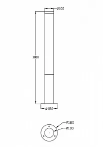 Наземный высокий светильник Maytoni Ginza O041FL-L30B3K