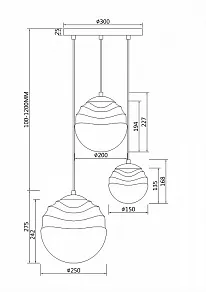 Подвесной светильник Maytoni Vinare P074PL-03N
