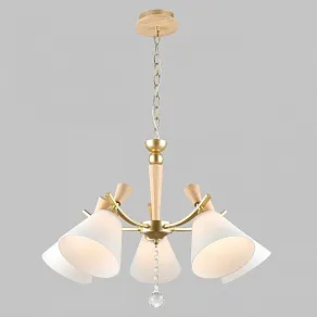 Подвесная люстра Imex MD.6132 MD.6132-5-P-GD+WOOD