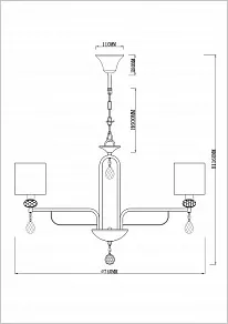 Подвесная люстра Rivoli Flirt P8 CR Б0037684