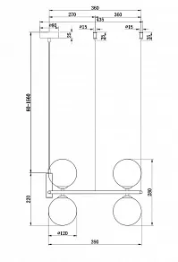 Подвесная люстра Maytoni Ring MOD013PL-04W