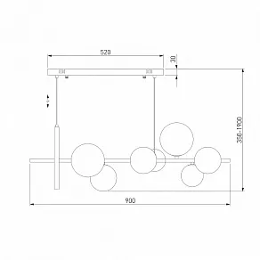 Подвесной светильник Eurosvet Sorento 90167/8 черный Smart