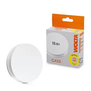 Лампа светодиодная Wolta  GX53 15Вт 3000K 25Y75R15GX53
