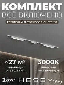 Комплект трековый Hesby Lighting №10 однофазная накладная Skylite HSBL_kompl_S010_NI2W3K