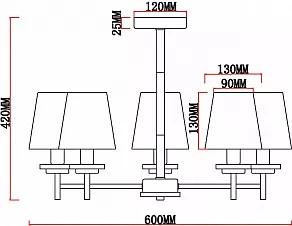 Люстра на штанге MyFar Daniel MR1841-5C