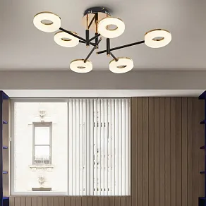 Потолочная люстра Arte Milano Ferrara-72999 272999/6 BK/GD