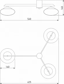 Потолочная люстра Eurosvet Opaline 70220/3 черный