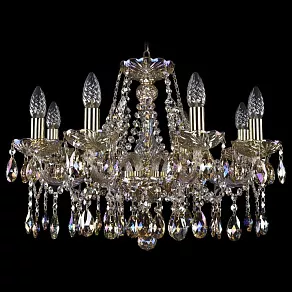 Подвесная люстра Bohemia Ivele Crystal 1413 1413/8/200/G/M701