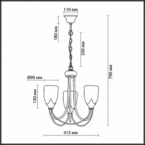 Подвесная люстра Odeon Light Risto 2079/3
